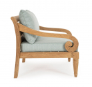 Кресло деревянное с подушками Garden Relax Karuba тик, олефин натуральный, светло-зеленый Фото 2