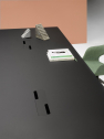 Стол ламинированный с каналом для протяжки проводов Scab Design Squid OF алюминий, металл, компакт-ламинат HPL терракотовый, черный fenix Фото 5