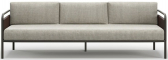 Диван трехместный с подушками SNOC Link Terra алюминий, роуп, олефин Фото 1