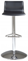 Стул барный кожаный Kastel Kimbox сталь, бук, седельная кожа хром, черный Фото 1
