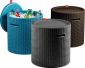 Стол-пуф пластиковый Keter Cool Stool пластик с имитацией плетения антрацит Фото 4
