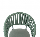 Кресло плетеное с подушкой Grattoni Victory алюминий, роуп, олефин зеленый Фото 4