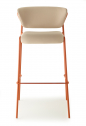 Стул полубарный с обивкой Scab Design Lisa Waterproof сталь, дерево, влагозащитная ткань терракотовый, песок Фото 7