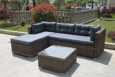 Комплект плетеной мебели Afina AFM-302 Brown/Grey сталь, искусственный ротанг коричневый, серый Фото 1