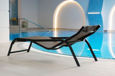 Шезлонг-лежак металлический Magnani Wellness алюминий, текстилен Фото 4