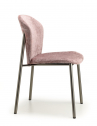 Стул с обивкой Scab Design Finn сталь, шенилл черный матовый никель, розовый Фото 6