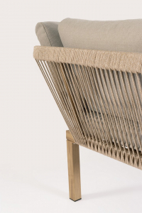 Комплект лаунж мебели Garden Relax Kalimera алюминий, роуп, олефин песочный Фото 15