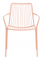 Кресло металлическое с высокой спинкой PEDRALI Nolita сталь розовый Фото 1