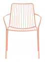 Кресло металлическое с высокой спинкой PEDRALI Nolita сталь розовый Фото 1