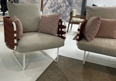 Комплект плетеной лаунж мебели Rever Nido сталь, роуп, полиэстер, мрамор белый, 14, 6/10, 1/5, 6/5, белый мрамор Каррара Фото 17