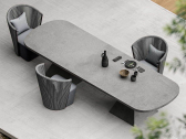 Стол обеденный бетонный SNOC Glace бетон угольный Фото 1