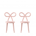 Комплект пластиковых детских стульев Qeeboo Ribbon Baby Set 2 полипропилен розовый Фото 4