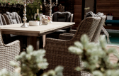 Кресло плетеное с подушками Besta Fiesta Бергамо алюминий, искусственный ротанг коричневый Фото 2