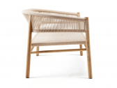 Диван деревянный плетеный Ethimo Kilt тик, роуп натуральный тик, песочный Фото 5