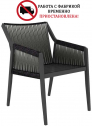 Кресло плетеное Jati & Kebon Ritz алюминий, роуп антрацит Фото 1