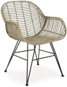 Кресло металлическое плетеное Garden Relax Raquel сталь, натуральный ротанг натуральный Фото 1