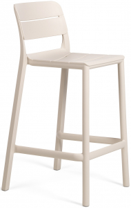 Стул пластиковый полубарный Nardi Cassia Stool Mini стеклопластик бежевый Фото 1
