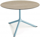 Столик ламинированный кофейный Scab Design Tripe Maxi сталь, компакт-ламинат HPL голубой, состаренный дуб тортора Фото 1