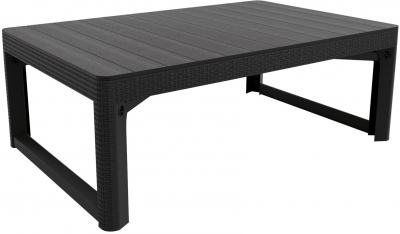 Стол пластиковый Keter Lyon rattan table пластик с имитацией плетения графит Фото 2