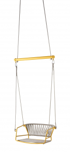 Качели плетеные Scab Design Lisa Swing сталь, морской канат желтый, серебристый Фото 15