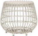 Столик плетеный кофейный JANUS et Cie Vino алюминий, искусственный ротанг, мрамор снежный, кремовый Фото 1