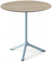 Стол ламинированный обеденный Scab Design Tripe сталь, компакт-ламинат HPL голубой, состаренный дуб тортора Фото 1