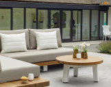 Комплект металлической мебели Life Outdoor Living Fitz Roy Teak Lounge алюминий, тик, ткань белый, тик, хаки Фото 5