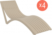 Комплект пластиковых лежаков Slim Set 4