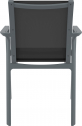 Кресло пластиковое Siesta Contract Pacific стеклопластик, текстилен темно-серый, черный Фото 8