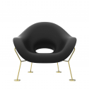 Кресло лаунж пластиковое Qeeboo Pupa Brass Base IN металл, полиэтилен латунь, черный Фото 5