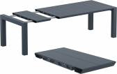 Стол пластиковый раздвижной Siesta Contract Vegas Table Medium стеклопластик темно-серый Фото 5