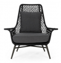 Кресло плетеное с подушкой Garden Relax Cristobal алюминий, роуп, акрил антрацит Фото 3