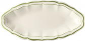 Блюдо овальное Gien Filet Vert фаянс белый, светло-зеленый Фото 1