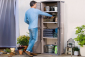 Шкаф пластиковый Keter Boston Tall Utility Shed полипропилен бежевый, коричневый Фото 4