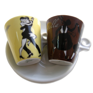 Кофейные пары для эспрессо Ancap Giotto фарфор деколь Ritmo Espresso Фото 2