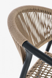Кресло металлическое плетеное Garden Relax Canarias алюминий, искусственный ротанг угольный Фото 8