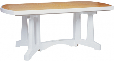Стол пластиковый обеденный Siesta Garden Tables D пластик белый Фото 1