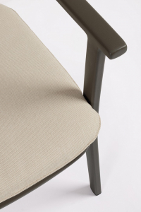 Кресло металлическое с подушкой Garden Relax Makena алюминий, олефин какао, песочный Фото 12