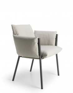 Кресло металлическое c подушками Scab Design Brezza сталь, ткань sunbrella антрацит, серый Фото 8