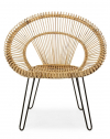 Кресло металлическое плетеное Garden Relax Esteban сталь, натуральный ротанг натуральный Фото 3