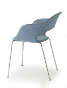 Кресло с обивкой Scab Design Lady B Pop сталь, технополимер, ткань хром, голубой Фото 4