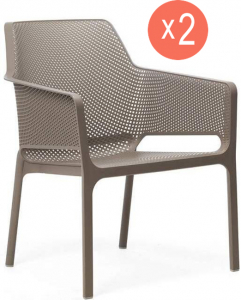Комплект пластиковых кресел Nardi Net Relax Set 2 стеклопластик тортора Фото 1