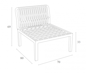 Модуль пластиковый для дивана Siesta Contract Portofino Lounge стеклопластик, полипропилен белый Фото 2