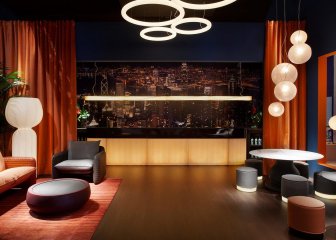 Стойка пластиковая барная светящаяся Cordiale Corner Art Deco Lighting