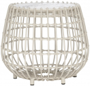 Столик плетеный кофейный JANUS et Cie Vino алюминий, искусственный ротанг, мрамор снежный, белый Фото 1