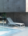Шезлонг-лежак пластиковый Nardi Atlantico стеклопластик, текстилен белый Фото 27