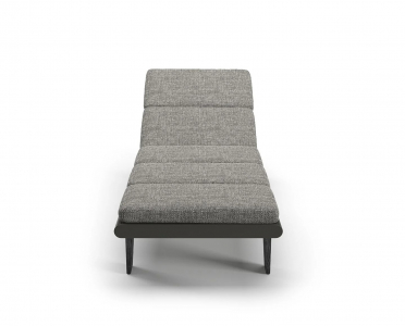 Шезлонг-лежак с матрасом SNOC Sestri Terra алюминий, тик, олефин коричневый Фото 4