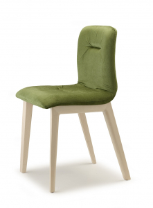 Стул с обивкой Scab Design Natural Alice Pop бук, технополимер, вельвет беленый бук, зеленый Фото 3