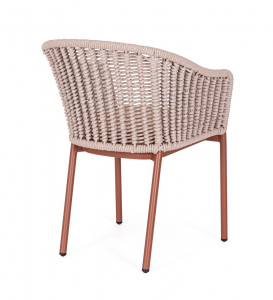 Кресло плетеное с подушкой Garden Relax Salines алюминий, роуп, олефин медный Фото 4