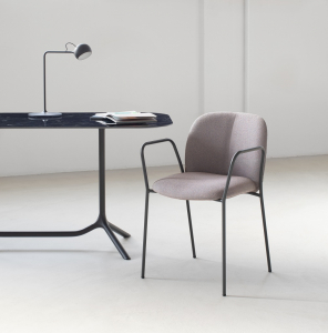 Кресло с обивкой Scab Design Mentha Pop сталь, технополимер, ткань антрацит, светло-серый Фото 8
